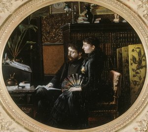 صورة لألفونس دوديت 1840-1897 وزوجته ني جولي ألارد ، 1883.