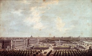منظر لمكان لويس الخامس عشر (Place de la Concorde in Paris Watercolor بقلم Louis Nicolas de Lespinasse (1734-1808) 1778 Paris ، Musee Carnavalet