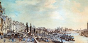 منظر لميناء سانت بول ومكتب القوارب المائية في عام 1782 لوحة باستيل رسمها لويس دي ليسبيناس (1734-1808) 1782 باريس ، متحف كارنافالي بواسطة لويس نيكولاس دي ليسبيناس