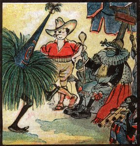 نيستور فينليروك، مستوطن أوروبي يزور قبيلة أفريقية. 1923 (نقش)