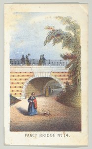 فانسي بريدج رقم 14 ، من السلسلة ، مناظر في سنترال بارك ، نيويورك ، الجزء 3 ، 1864. بواسطة لويس برانغ