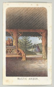 Rustic Arbor ، من السلسلة ، Views in Central Park ، نيويورك ، الجزء 3 ، 1864. بواسطة لويس برانغ