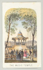 معبد الموسيقى ، من السلسلة ، آراء في سنترال بارك ، نيويورك ، الجزء الثاني ، 1864. بواسطة لويس برانغ