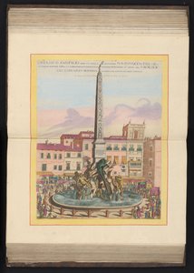 Vierstromenfontein te Rome Obelisk Panfilio ، التي أقامها قداسة N. S. Innocentio X (...] (العنوان على الكائن) بواسطة جيوفاني لورينزو بيرنيني