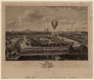 منطاد جان بيير بلانشارد صاعدًا من ليل في 26 أغسطس 1785 ، 1785 بواسطة لويس واتو