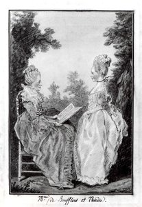 Madame la Comtesse de Boufflers and Thérèse ، منتصف ستينيات القرن الثامن عشر. بواسطة لويس دي كارمونتيل