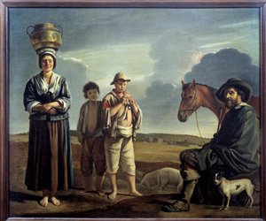La halte du horalier لوحة بواسطة لويس لو ناين بواسطة لويس لو نين
