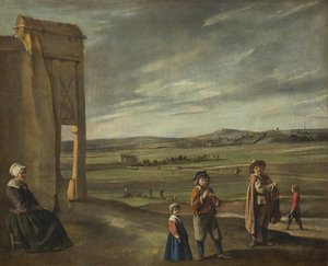 المناظر الطبيعية مع الفلاحين ، ج. 1640. بواسطة لويس لو نين