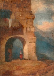 فلاح إيطالي في ممر حجري ، 1880-1900.
