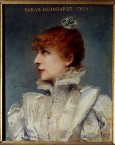 صورة هنرييت روزين برنارد ديت سارة برنهارد (1844-1923) من المجتمع الكوميدي فرانسيز. لوحة لويز أبيما (1858-1927) بواسطة لويز أبيما