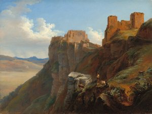 منظر من كاستيلو دي سان جوليانو ، بالقرب من تراباني ، صقلية ، ج. 18241826.
