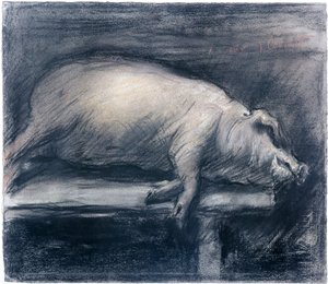 الخنزير المذبوح رسم لوفيس كورنث (1858-1925) نيويورك ، متحف الفن الحديث