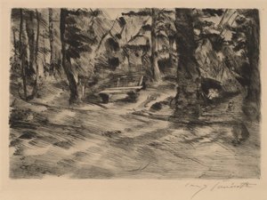 Bank im Walde II Bench in the Woods II ، 1917. بواسطة لوفيس كورنث