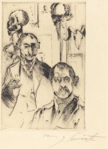 صورة مزدوجة مع هيكل عظمي ، 1916. بواسطة لوفيس كورنث