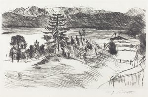 كبير Walchenseelandschaft كبير Walchensee المناظر الطبيعية ، 1923. بواسطة لوفيس كورنث