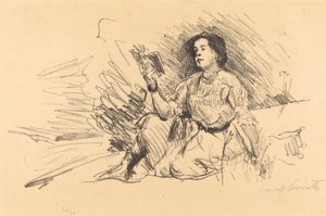فتاة تقرأ ، 1911. بواسطة لوفيس كورنث