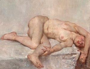 متكأ أنثى عارية بواسطة لوفيس كورنث