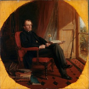 صورة للكاتب الإنجليزي تشارلز كينجسلي (1819-1875) لوحة لويس كاتو ديكنسون (1819-1908) 1862 لندن ، معرض الصور الوطني بواسطة لويز كاتو ديكنسون