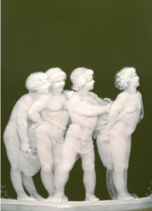 التفاصيل من زوج من المزهريات ، "Les alteres y les frileux" بواسطة المحدودة مينتونس