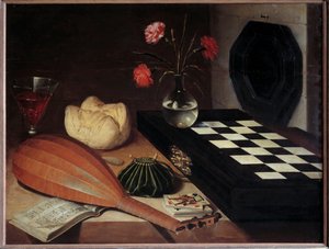 الحياة الساكنة في الشطرنج لوحة لوبين بوجين (1612 / 1613-1663) القرن السابع عشر الشمس. 0،55x0،73 م