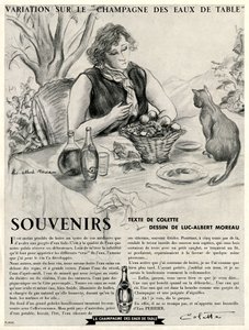 كوليت أمام قطتها وهي تشيد بفضائل بيرييه بواسطة لوك ألبرت مورو