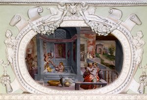مشاهد من الحمام والإغواء. فريسكو لوكا كامبياسو (1527-1585) بواسطة لوكا كامبياسو