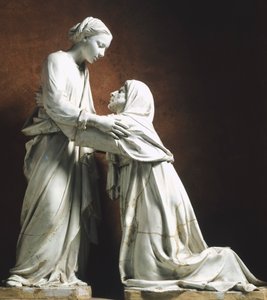 إيطاليا ، بستويا ، كنيسة سان جيوفاني فور سيفيتاس ، زيارة للوكا ديلا روبيا (حوالي 1400-1482) بواسطة لوكا ديلا روبيا