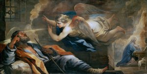 الباروك: حلم القديس يوسف par Giordano ، لوكا (1632-1705) ، حوالي 1696. زيت على قماش ، 97x187. متحف تاريخ الفن ، فيين بواسطة لوكا جيوردانو