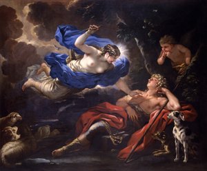 ديانا وإنديميون ، حوالي 1675-1680. بواسطة لوكا جيوردانو