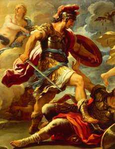 شكل اينيس ، تفاصيل من اينيس يهزم تورنوس ، بقلم لوكا جيوردانو (1634-1705) ، زيت على قماش