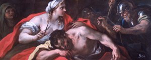 شمشون ودليلة حوالي 1696 (زيت على قماش) بواسطة لوكا جيوردانو