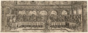زوج العشاء الأخير ، حوالي 1500. بواسطة Lucantonio degli Uberti
