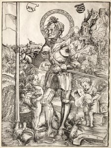 القديس جورج واقفًا بواسطة Lucas Cranach