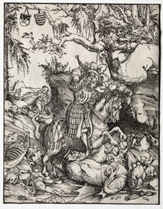 القديس جورج يذبح التنين بواسطة Lucas Cranach