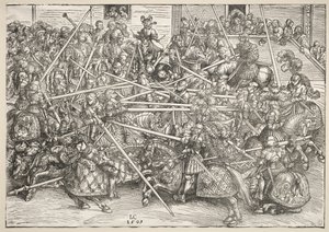 البطولة بالرماح بواسطة Lucas Cranach