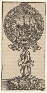 مسحة من الفضة المذهبة مع صلب ، من السلسلة الكبيرة من مستودعات Wittenberg ، 1509. بواسطة لوكاس كراناش الأكبر
