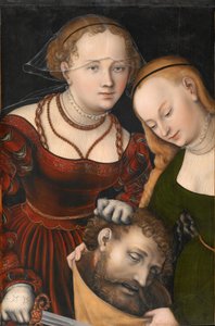 الألمانية: Judith mit dem Haupt des Holofernes und einer Dienerin Judith mit dem Haupt des Holofernes und einer Dienerin Judith with the head of Holofernes and a servant بواسطة لوكاس كراناش الأكبر
