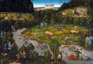 الصيد في قلعة Hartenfels (Torgau في ساكسونيا) بواسطة لوكاس كراناش الأكبر