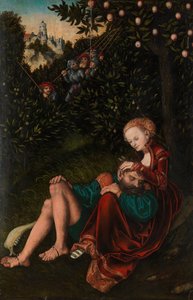 شمشون ودليلة ، كاليفورنيا. 1528-30. بواسطة لوكاس كراناش الأكبر