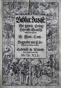 تصميم الغلاف Biblia من قبل مارتن لوثر ، 1541.