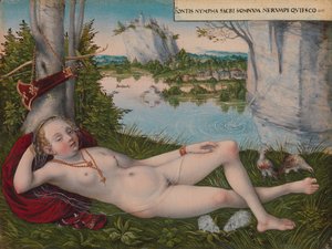 حورية الربيع ، كاليفورنيا. 1545-50. بواسطة لوكاس كرانش الأصغر