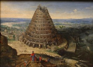 برج بابل 1594 بواسطة لوكاس فالكنبورش فان