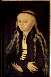 صورة لماغدالينا لوثر (1529-1542) ابنة مارتن لوثر لوحة للوكاس كرانش القديم (أو الشيخ