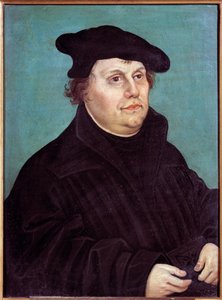 صورة لمارتن لوثر (1483-1546) مصلح ديني ألماني. اللوحة للوكاس كراناش القديم (أو القديم