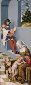 اللوحة اليمنى للقرابة المقدسة (ما يسمى Torgau Altarpiece). بواسطة لوكاس الأكبر كراناش