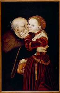 العجوز الأحمق. لوحة للوكاس كرانش (1472-1553) (الكل) القرن السادس عشر. معرض براغ الوطني - الأحمق القديم. لوحة لوكاس كراناش (1472-1553) (المدرسة الألمانية). القرن السادس عشر. المعرض الوطني ، براغ