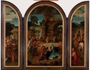عشق المجوس Triptych ، ج .1510 بواسطة لوكاس فان ليدن