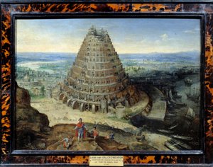 لا تور دي بابل لوحة لوكاس فان فالكنبورش (1530-1597) 1594 صن. 0،41 × 0،56 م - برج بابل. لوحة لوكاس فان فالكنبورش (1530-1597)