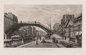 The Quai Jemmapes في باريس ، 1881. بواسطة لوسيان جوتييه