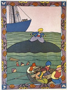 الجزيرة - حوت السندباد (السندباد) البحار - في فيلم "ألف ليلة وليلة" للوسيان لافورج (1889-1952)